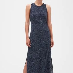 NWT Banana Republic Blue Printed Twist Back Midi